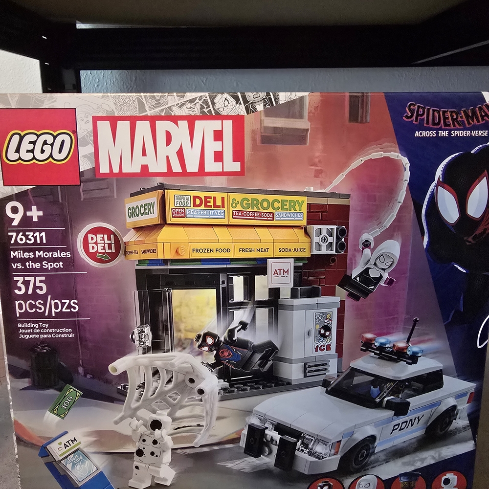 LEGO Marvel Spider-Man Building Set with Black and White Pieces